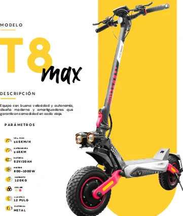 Scooter Eléctrico T8MAX